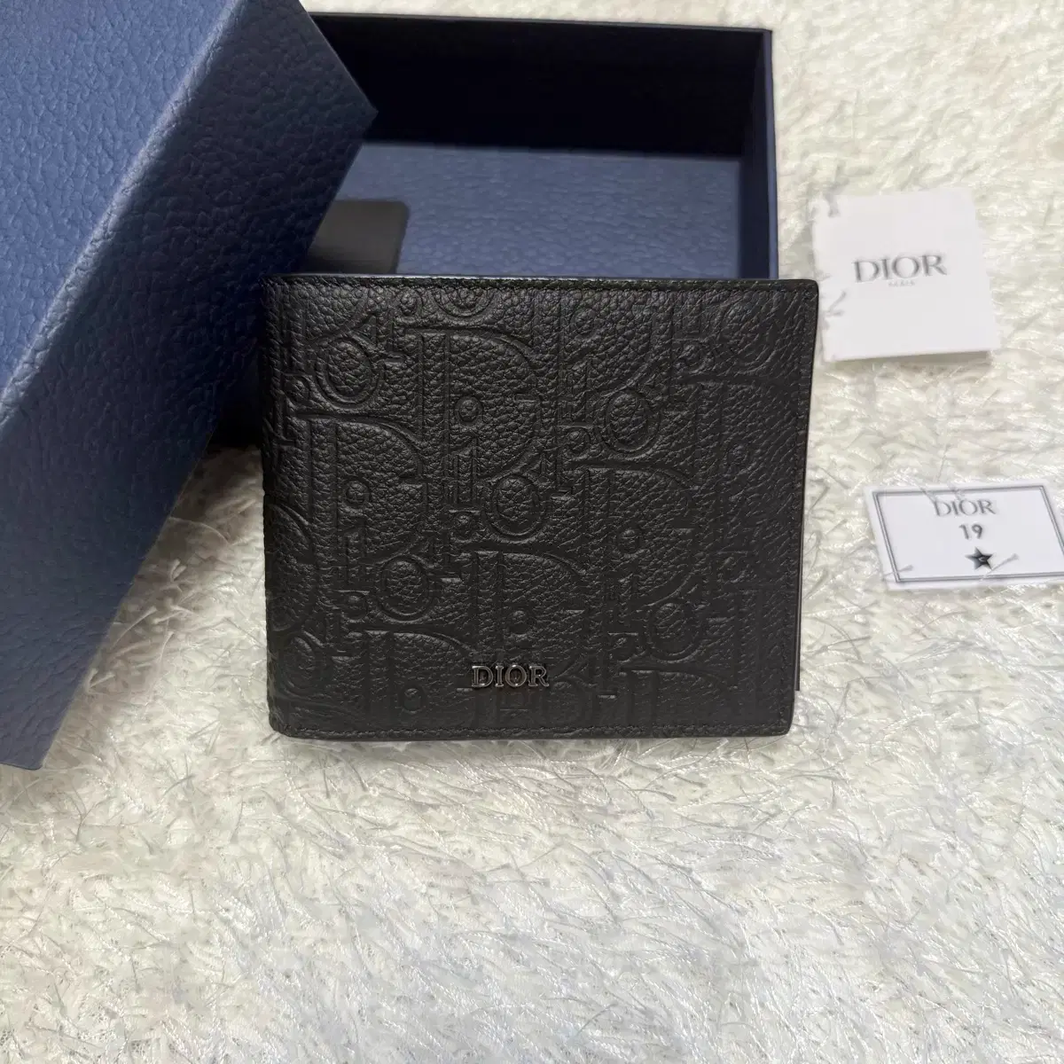 ディオール 二つ折り財布 バイフォールドウォレット ブラック DIORロゴ